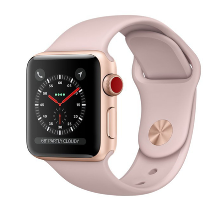 Đồng hồ Apple watch series 3 Aluminum case Sport 42mm GPS + Cellular GSM unlocked (Gold Al case w/ Pink sand sport band)