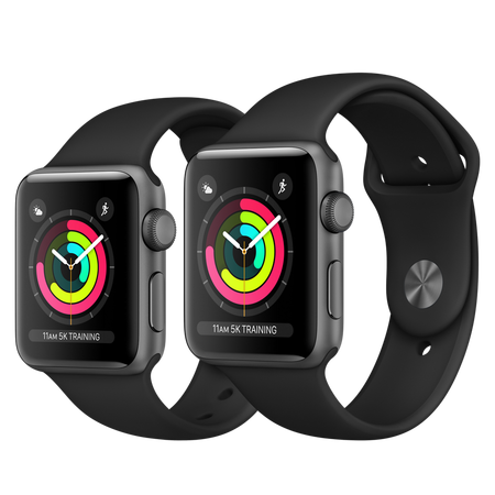 Đồng hồ Apple Watch Series 3 GPS 42mm, Space Gray Aluminum Case with Gray Sport Band