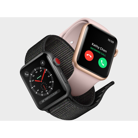 Apple Watch Series 3 - GPS - Gold Aluminum Case with Pink Sand Sport Band - 38mm