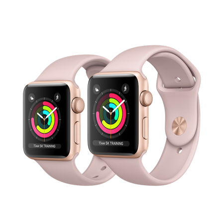 Đồng hồ Apple Watch Series 3 GPS 42mm, Gold Aluminum Case with Pink Sand Sport Band