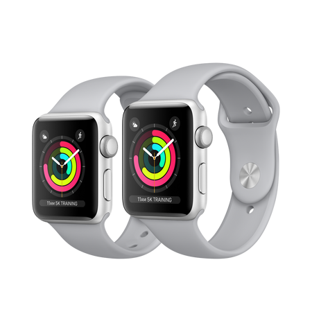 Đồng hồ Apple Watch Series 3 GPS 38mm, Silver Aluminum Case with Fog Sport Band