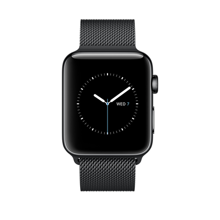 ​Đồng hồ Apple Watch Space Black Stainless Steel 38mm Series 2 - Space Black Milanese Loop