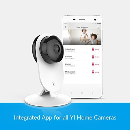 YI 1080p Home Camera, Indoor Wireless IP Security Surveillance System with Night Vision for Home / Office / Baby / Pet Monitor-Cloud Service Available