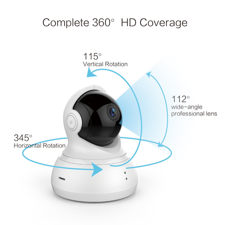 YI Dome Camera Pan / Tilt / Zoom Wireless IP Indoor Security Surveillance System 720p HD Night Vision - Cloud Service Available