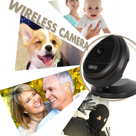 Mini IP Camera, 720P HD Home WiFi Wireless Security Surveillance Camera System with Motion Email Alert/Remote Monitoring (Black)