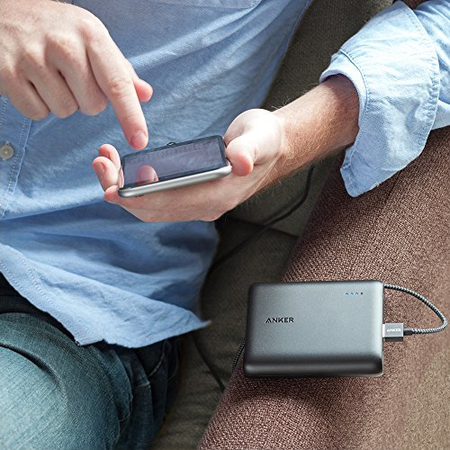 Anker PowerCore 13000, Compact 13000mAh 2-Port Ultra-Portable Phone Charger Power Bank with PowerIQ and VoltageBoost Technology for iPhone, iPad, Samsung Galaxy (Black)