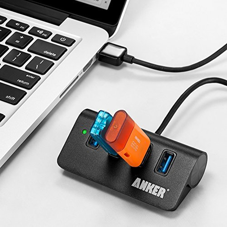 Anker USB 3.0 4-Port Portable Aluminum Hub with 2-Foot USB 3.0 Cable (Carbon)Anker USB 3.0 4-Port Portable Aluminum Hub with 2-Foot USB 3.0 Cable (Carbon)