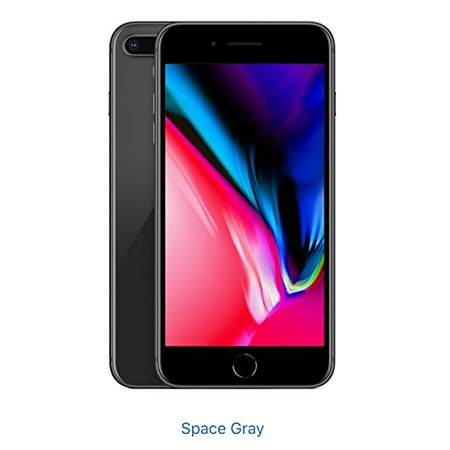 Apple iPhone 8 Plus 5.5", 64 GB, Fully Unlocked, Space Gray