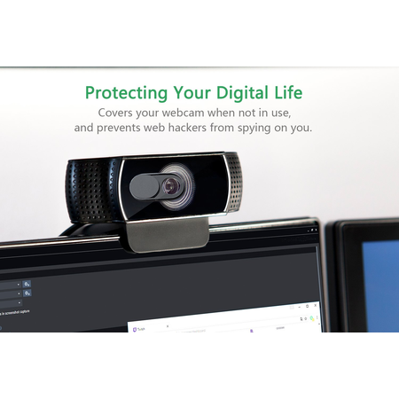 Máy quay quan sát CloudValley Webcam Cover for Logitech C920, C922, C922x and C930e etc Flat Camera, Ultra-Thin Privacy Protects Lens Metal Slider Cap also