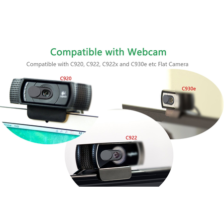 Máy quay quan sát CloudValley Webcam Cover for Logitech C920, C922, C922x and C930e etc Flat Camera, Ultra-Thin Privacy Protects Lens Metal Slider Cap also