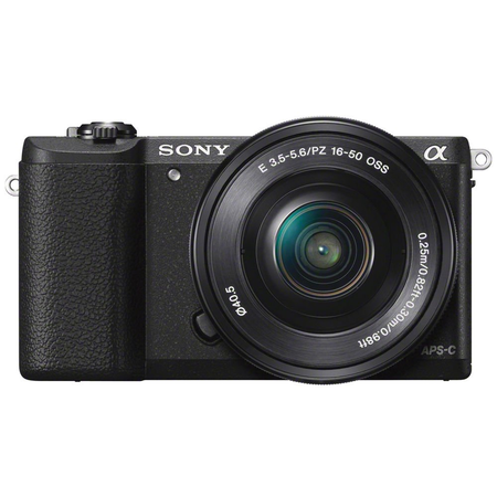 Sony Alpha a5100 HD 1080p Mirrorless Digital Camera Black + 16-50mm Lens Kit + 32GB Accessory Bundle + DSLR Photo Bag + Extra Battery + Wide Angle Lens + 2x Telephoto Lens + Flash + Remote + Tripod