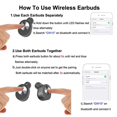 ANNBOS Wireless Earbuds, Proker Cordless Bluetooth headphone