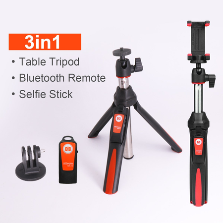Chân máy ảnh BENRO Handheld Tripod 3 in 1 Self-portrait Monopod Extendable Phone Selfie Stick with Built-in Bluetooth Remote Shutter - Blue