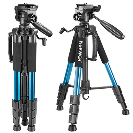 Chân máy ảnh Neewer Portable 56 inches/142 centimeters Aluminum Camera Tripod with 3-Way Swivel Pan Head,Bag Blue(SAB234)