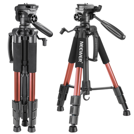 Chân máy ảnh Neewer Portable 56 inches/142 centimeters Aluminum Camera Tripod with 3-Way Swivel Pan Head,Bag Orange(SAB234)