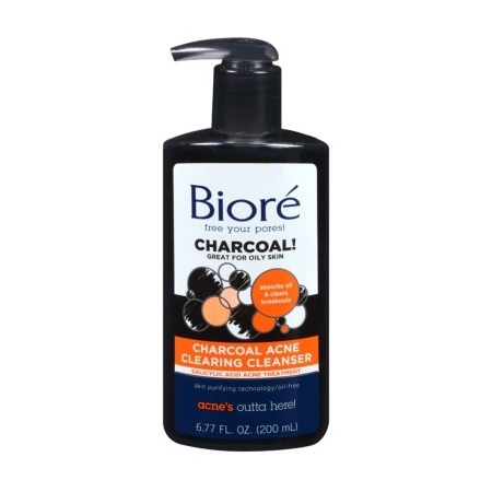 Biore Charcoal Acne Clearing Cleanser 6.77oz Pump