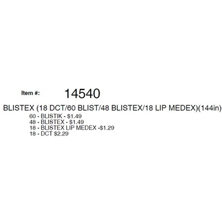 Blistex (18 Dct/60 Blist/48 Blistex/18 Lip Medex)(144 Pieces)