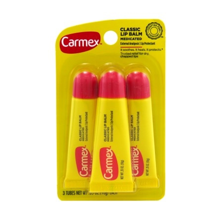 Carmex Lip Balm Tube Classic Medicated 0.35oz 3 Count