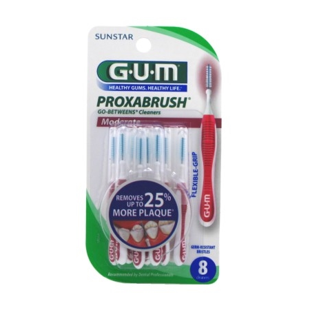 Gum Proxbrush Go-Between Moderate 8 Count (6 Pieces)