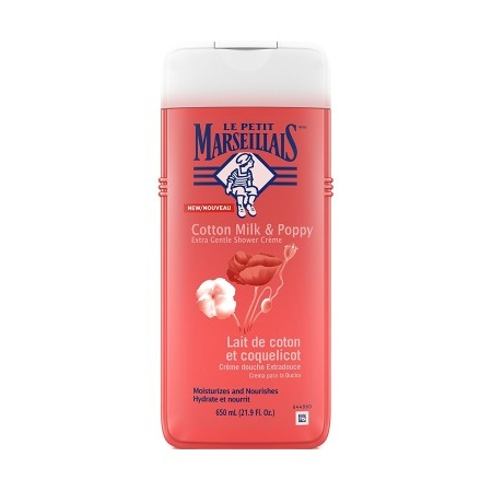 Le Petit Marseillais Shower Creme Cotton Milk/Poppy 21.9oz