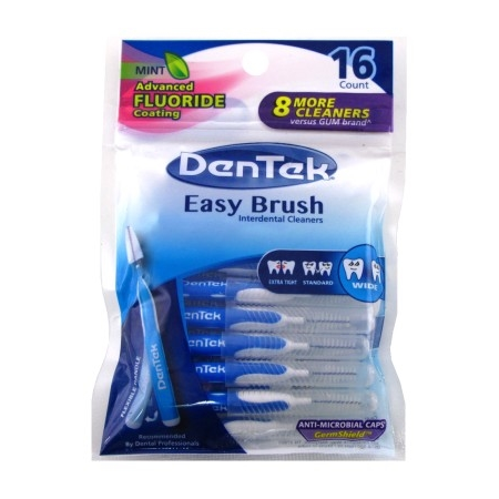 Dentek Easy Brush Cleaners Wide Space 16 Count