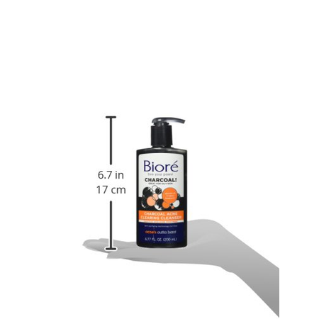 Biore Charcoal Acne Clearing Cleanser 6.77oz Pump