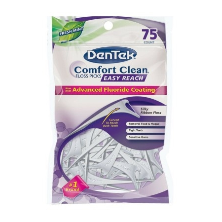 Dentek Floss Picks Comfort Clean Fresh Mint 75 Count