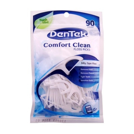 Dentek Floss Picks Comfort Clean Fresh Mint 90 Count