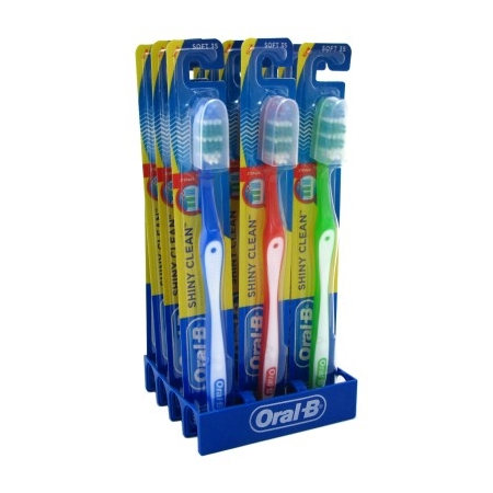 Oral-B Toothbrush Shiny Clean #35 Soft (12 Pieces) Display