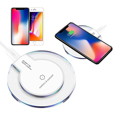 AnnBos AutumnFall iPhone 8 Wireless Charger,2017 New Clear Qi Wireless Charger Charging Stand Dock
