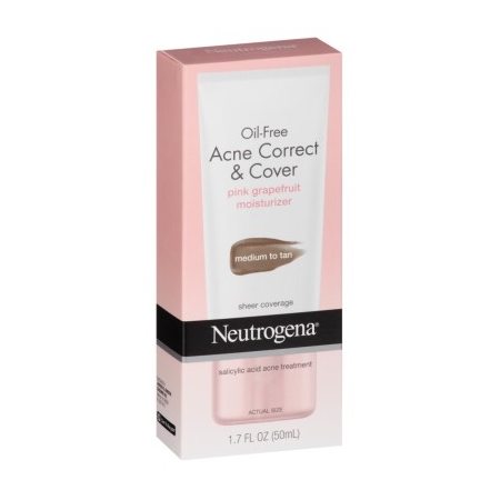 Neutrogena Acne Correct/Cover Moisturizer Medium Tan 1.7oz