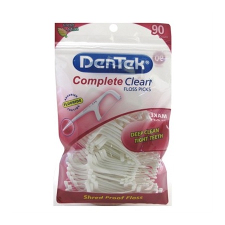 Dentek Floss Picks Complete Clean Fresh Mint 90 Count