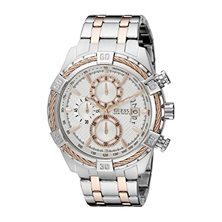 Đồng hồ GUESS Men's U0522G4 Stainless Steel & Rose Gold-Tone Chronograph Watch with Date Function