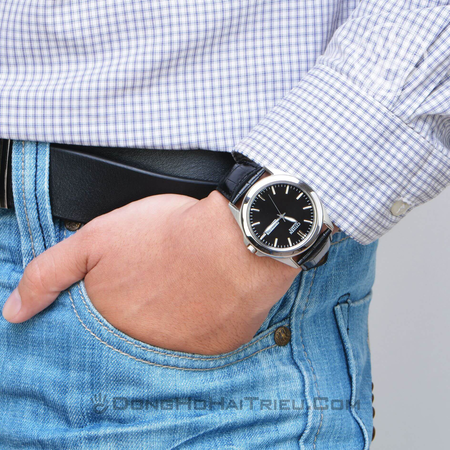 Đồng hồ Citizen Men's Black Leather Strap Watch