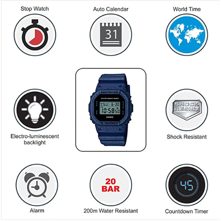 Đồng hồ Casio G-Shock DW5600DE-2 G-Shock’s new Denim’d Color Design