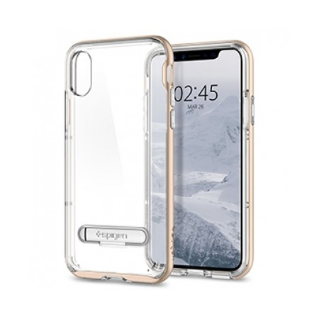 Spigen Crystal Hybrid Case for Apple iPhone X - Champagne Gold