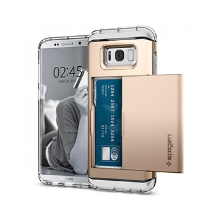 Spigen Crystal Wallet Case for Samsung Galaxy S8+ – Gold Maple