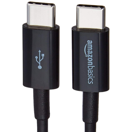 Dây cáp AmazonBasics USB Type-C to USB Type-C 2.0 Cable - 6 Feet (1.8 Meters) - Black