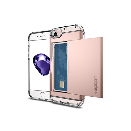 Spigen Crystal Wallet Case for Apple iPhone 7 / 8 - Rose Gold