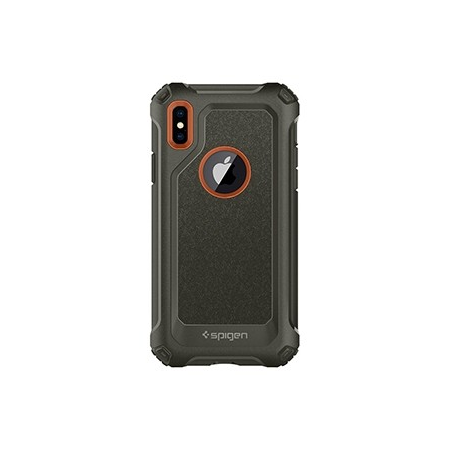 Spigen Pro Guard Case w/ Tempered Glass for Apple iPhone X - Army Green