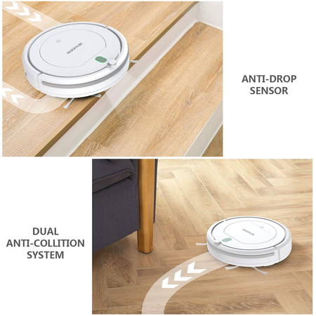 Robot lau nhà BEAUDENS Robot Vacuum Cleaner with Slim Design, Tangle-Free