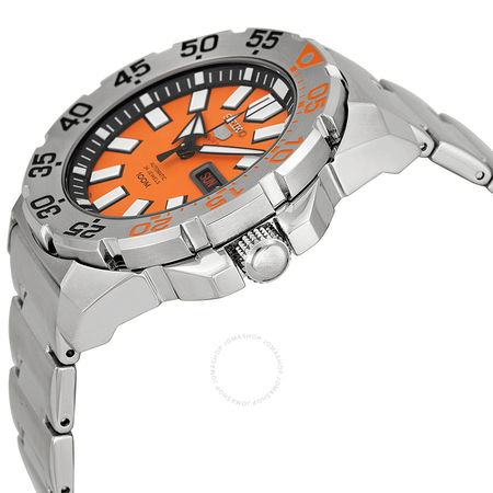Seiko Baby Monster Automatic Orange Dial Stainless Steel Men's Watch SRP483