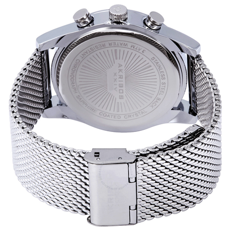 Akribos XXIV Akribos Xxiv Silver Dial Stainless Steel Chronograph Men's Watch AK813SS