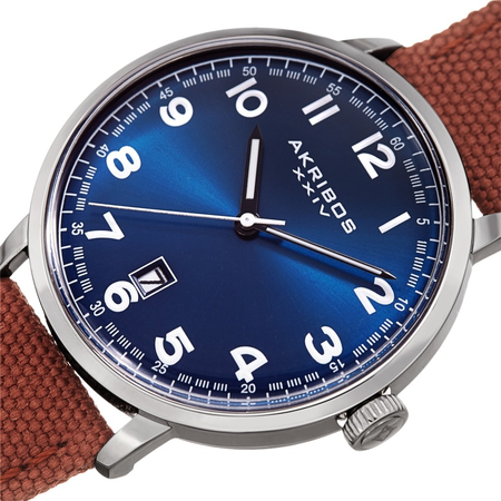 Akribos XXIV Blue Dial Men's Watch AK1025BRBU