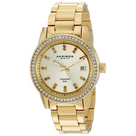 Akribos XXIV Lumin Gold Dial Ladies Watch AK928YG