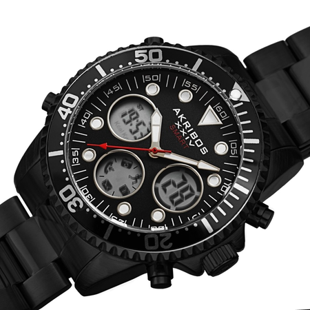 Akribos XXIV Quartz Black Dial Men's Smart Watch AK1094BK