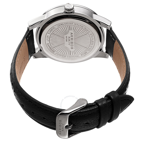 Akribos XXIV Perforated Strap Silver Dial Men's Watch AK1048SS
