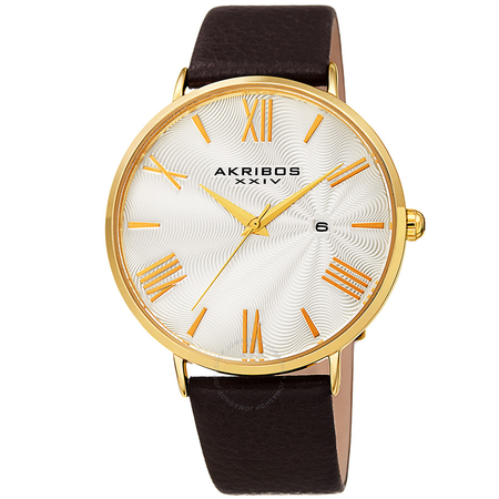Akribos XXIV Waves White Dial Men's Watch AK1041YGBR