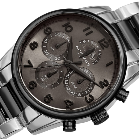 Akribos XXIV Chronograph Grey Dial Men's Watch AK1042TTB