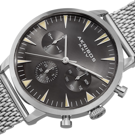 Akribos XXIV Grey Dial Men's Watch AK1027SS